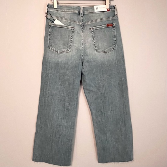 7 For All Mankind 7 FAM Cropped Alexa size 31 jeans high waisted wide leg - Picture 2 of 10